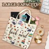 Zcsni Books Tote Bags, Book Nerd Themed Shopping Bag For