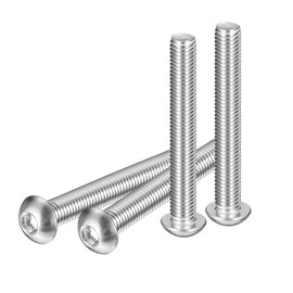 DTGN M10-1.5x75mm Button Head Socket Cap Screws - 4Pack - Good for Machine - 304 Stainless Steel 18/8 - Hex Drive Full Thread Fasteners