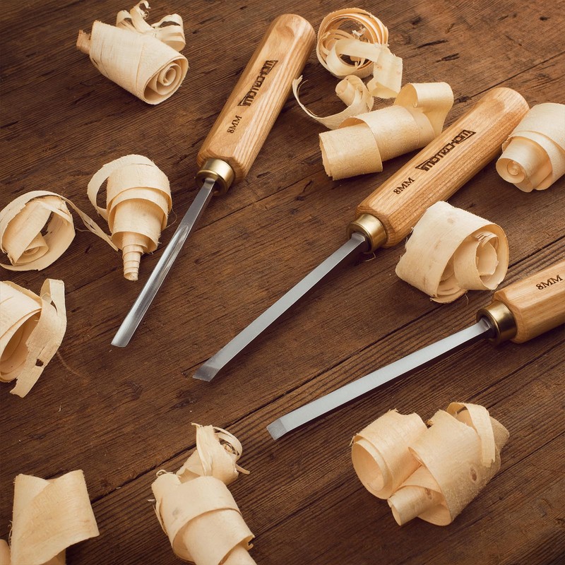 IMOTECHOM 12-Pieces Woodworking Wood Carving Tools Chisel Set with Canvas