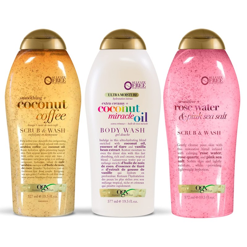 OGX Set Body Washes Coco Café Aceite de Coco Sal