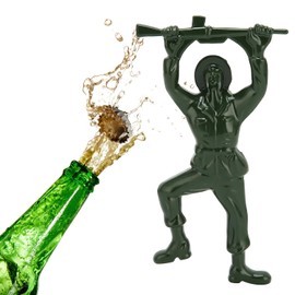 Abrebotellas verde Único en forma de soldado Aleación de zinc Herramienta de apertura de cerveza Utensilios de cocina