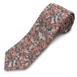 Gsyziux Floral Ties for Men, Cotton Men's Skinny Tie Printed Necktie for Shirt Tuxedo Wedding Party Dance Business (Style-08)