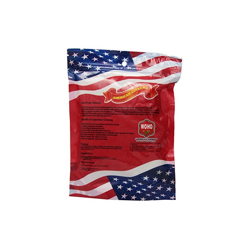 WOHO #120.8 American Ginseng Large Prong Fiber 8oz. Bag