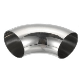 PATIKIL 2pcs 90 Degree Mandrel Bend Elbow, 1 7/9 Inch OD Steel Exhaust Elbow Exhaust Piping Connector 316 Stainless Steel for Exhaust Pipe Stair Handrail HVAC