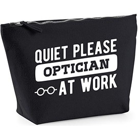 Hippowarehouse Quiet please optician at work printed make up cosmetic wash bag 18x19x9cm
