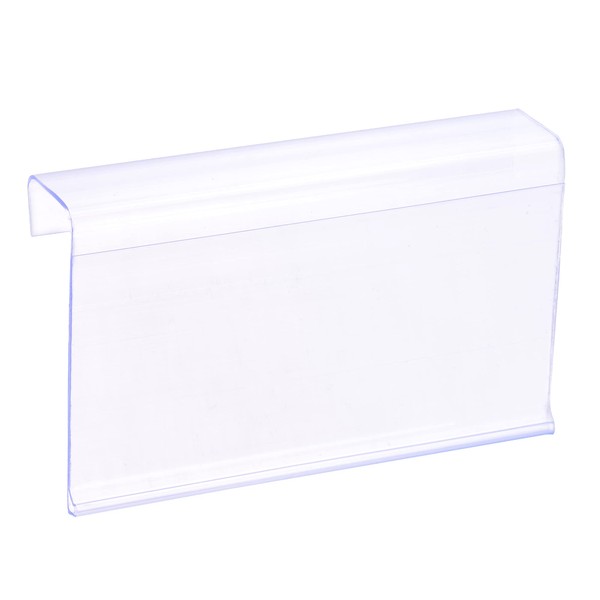 MECCANIXITY Label Holder L Shape 100x60mm Clear Plastic for Wire