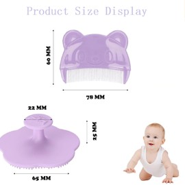 Baby Badebürste,Baby Kamm für Milchschorf,Milchschorf Baby Entfernen Bürste,1 Stück Milchschorf Kamm Baby Und 1 Stück Kopfhaut Massagebürste Baby,Silikon Baby-Badebürste,Baby Silikon Kamm für Baby