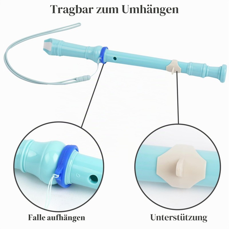Czzmy Recorder for Beginners Soprano German Fingering 8-Hole Flute for