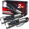2 Pack LED Rechargeable Flashlights, 90,000 High Lumens Super Bright