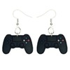 Game Controller Earrings Hypoallergenic Silver Plated Fishhooks Yazzle Dazzle Black