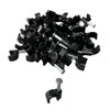 100 x 6mm Black Round Cable Clips with Nail Fixings