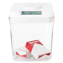 kSafe Time Locking Container, Medication Lock Box, Break Bad Habits - Quit Smoking, Snacking, Drinking & Gaming Addiction, Phone Jail, Family Time (Medium, White Lid + 5.5” Clear Base)
