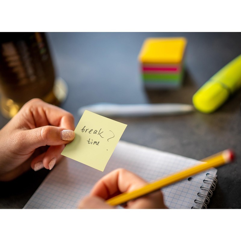 Desk Tech Sticky Notes, 3" x 3", 3 Pads, 50