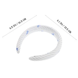 SAFIGLE 2pcs Bowknot Wide Headbands for Girls Striped Hair Accessories and Comfortable Hair Bands for Fashion Styles and Party Occasions