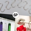 6-Pack Stainless Steel S-Hooks for Kitchen & Bathroom Hanging Small 4ea