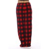 Just Love 6286-1X Women's Plush Pajama Pants - Red/Black