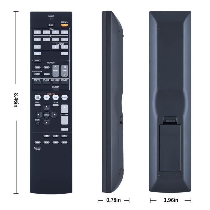RAV463 ZA11350 Replace Remote Control Fit for Yamaha AV Receiver
