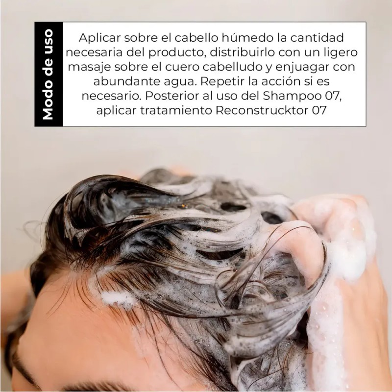 Shampoo Reconstrucktor 07 Wott 740 Ml Hidrata Y Fortalece
