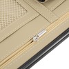 X AUTOHAUX Beige Universal Car Sun Visor Organizer Sunglasses Case