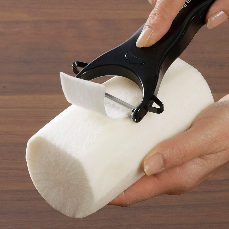 Shimomura Kogyo Verdun Black VB-603 Vegetable Peeler and Slicer, Antibacterial,