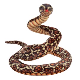 GDZRDFLH Stuffed Snake Animal, 80 in Stuffed Snake Plush,Large Giant Stuffed Animals Snake, Lifelike Plush Snake Cute Stuffed Animals for Birthday Present Party Prank Prop (Brown)