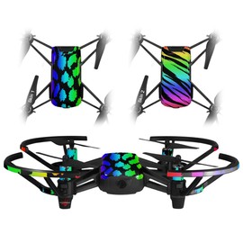Skin Decal Wrap 2 Pack for DJI Ryze Tello Drone Rainbow Leopard Drone NOT Included