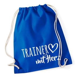Huuraa Gym Bag Trainer with Heart Gift 12 Litres Cotton Trainer Gift Idea, Bright royal, Unit size