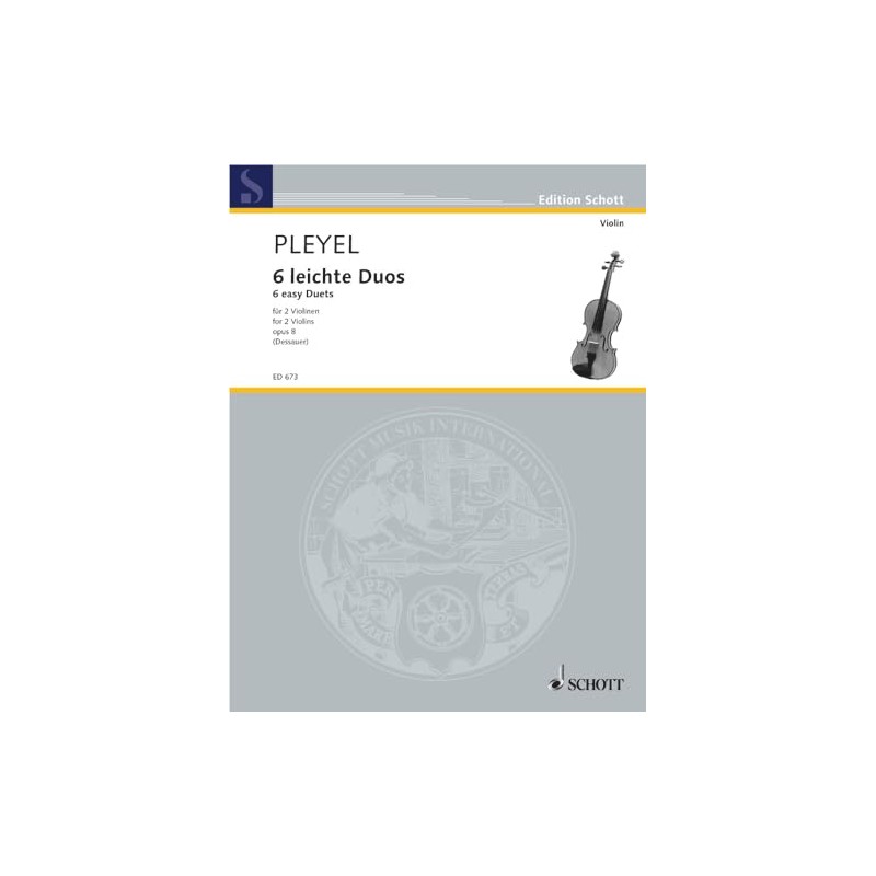 6 duos faciles: Sonatinen. op. 8. 2 violins.