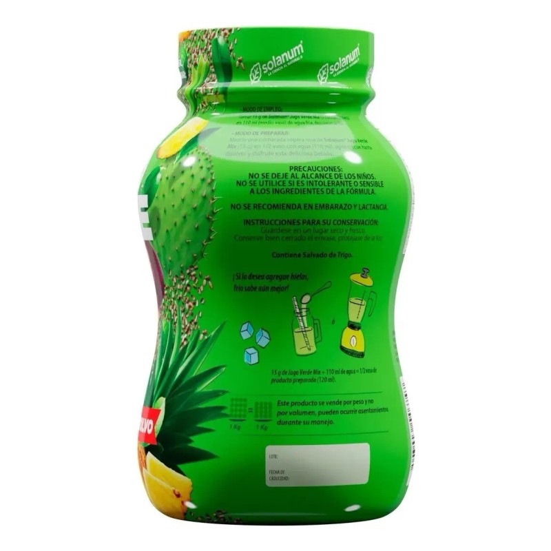 Jugo Verde Mix Fibra Para Mezclar En Polvo 1 Kg