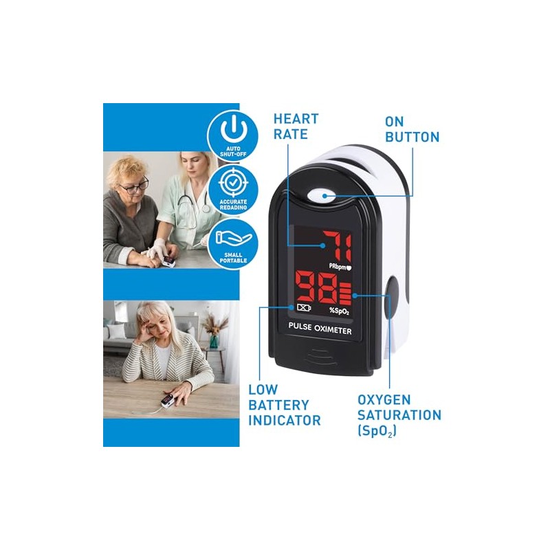 Grundig Oxygen Saturation Meter Finger - Finger Oxygen Meter -