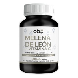 Oby Hongo Melena De Leon Max 1000mg Potenciado Vit C - Lions Mane - Hongos Funcionales Adaptógenos Vitaminas Mujer / Hombre | 120 Cápsulas