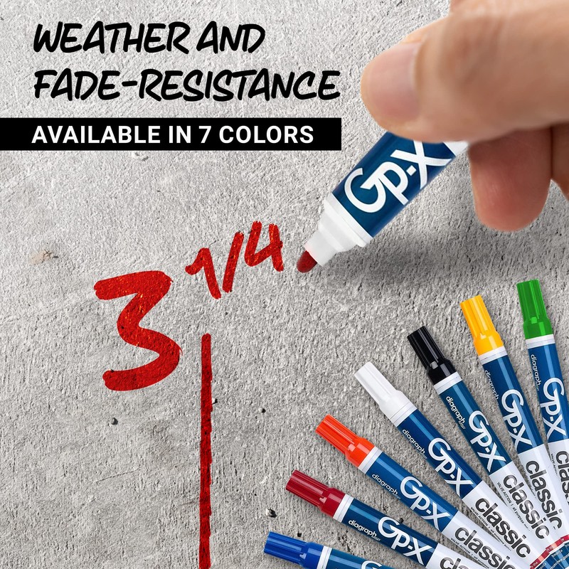 diagraph MSP 968500, GP-X Classic Paint Marker, White12 Unit/Pack