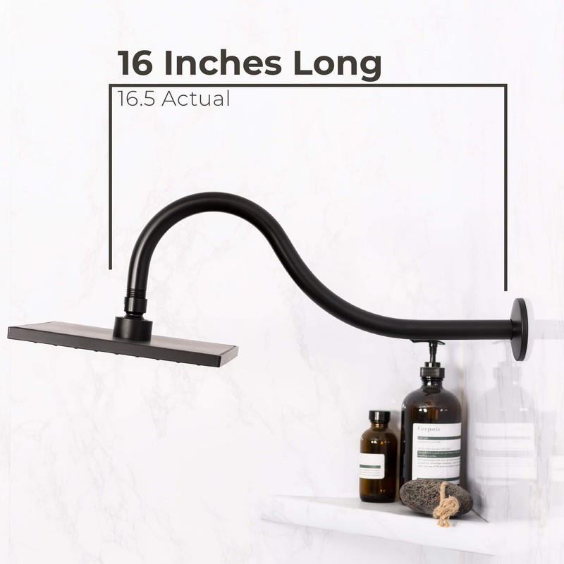 Shower Head Extension Arm by JS Jackson Supplies, 16 inch