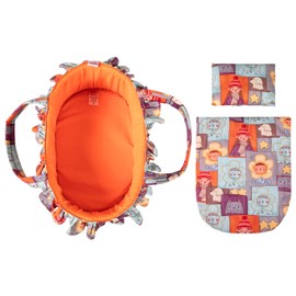 Rakki Dolli Doll Carry Cot Set Doll Carrier Soft Basket Bassinet, Includes 1 Cot and 1 Pillow, Fits for 18-inch American Girl Dolls 021