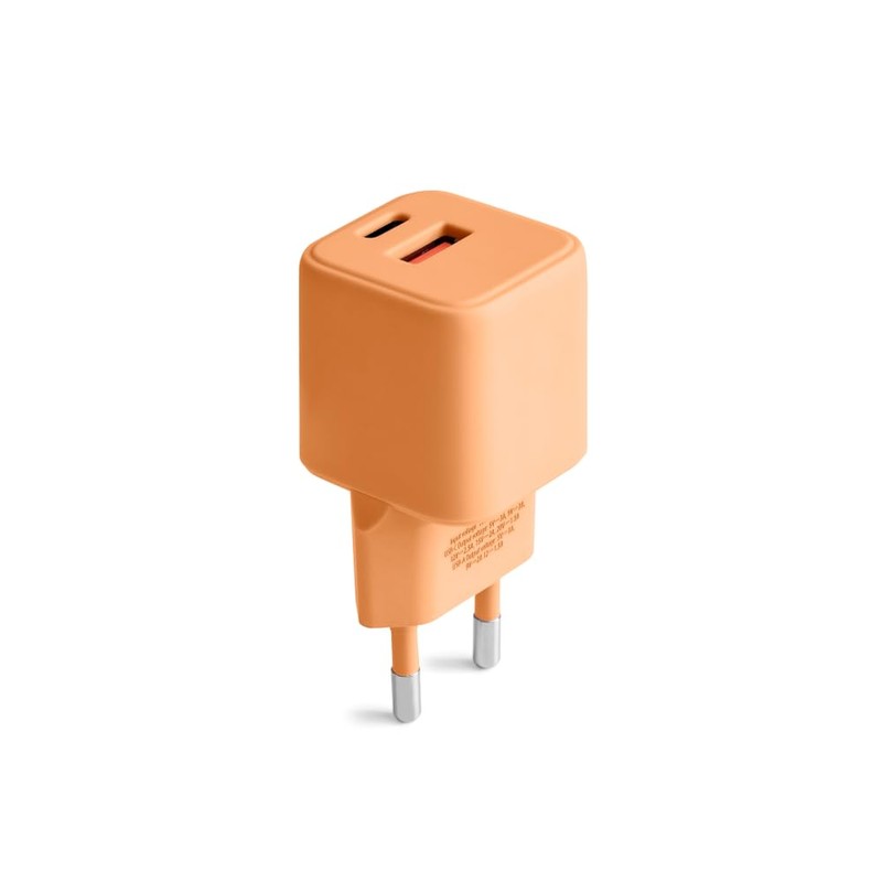 FOREVER Colorum Charger USB-A USB-C 30 W Peach Fluff -