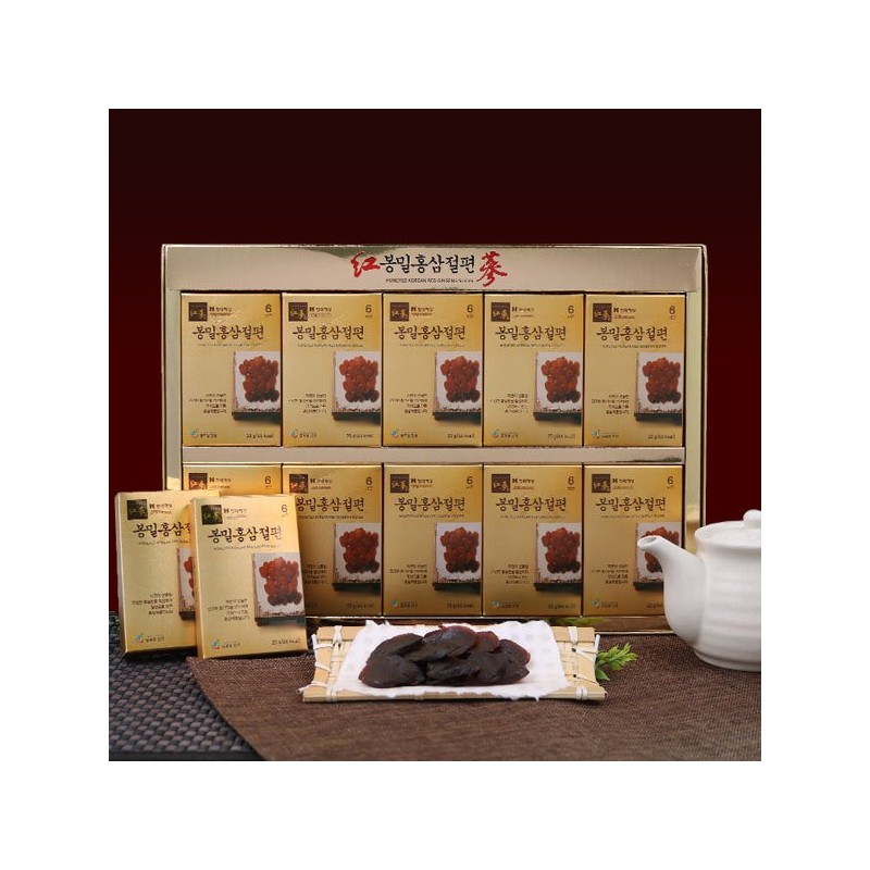 6년근 봉밀 홍삼절편 200g(20gx10) 6-Year-Old Red Ginseng Slices 200g (20g
