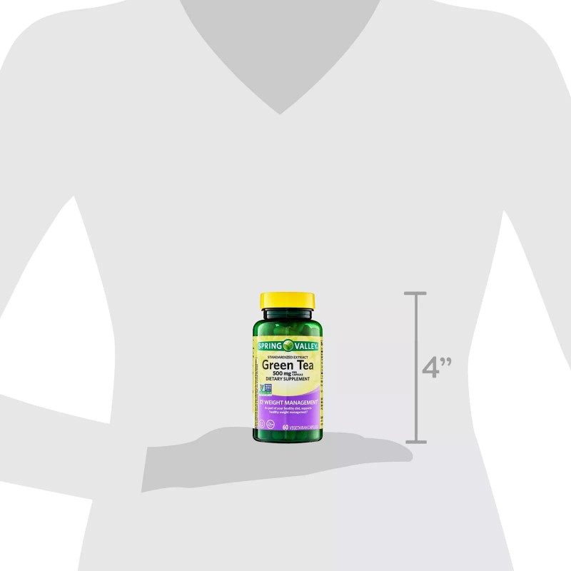 Spring Valley Green Tea Extract Vegetarian Capsules, 500 mg, 60