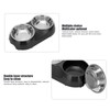 Stainless Steel Nonslip Double Pet Bowls Household Food Water Feeder