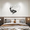 Xedatric Black & White Koi Fish Metal Wall Art,Yin Yang