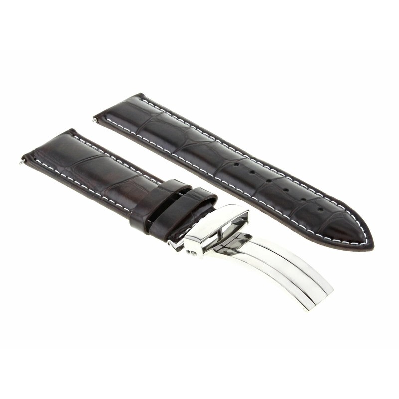 Ewatchparts 20mm Leather Watch Band Strap Compatible With Montblanc Star