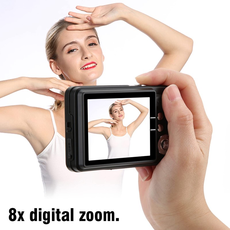 8X Zoom Digital Camera 18MP 2.7in LCD Display, 720P HD