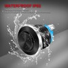 DaierTek 12V 19mm Momentary Horn Push Button Switch Black Metal