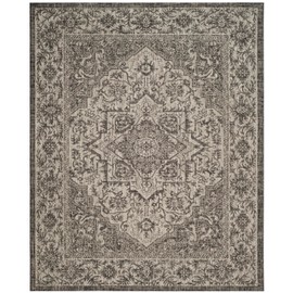 SAFAVIEH Area Rug 8x10 - Outdoor Courtyard Collection - Large - Slate & Grey, Weather Resistant & Washable, Ideal for Patio, Backyard, Mudroom, Deck, Dining Space (CYS8763)