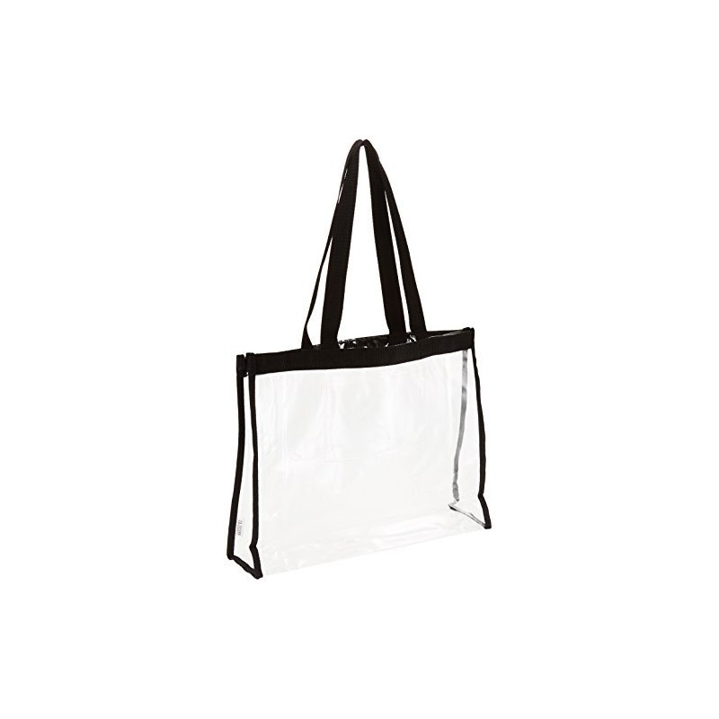 Vinyl Tote Bag M Size Black Edge (Width 35 x