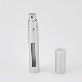 Portable Travel Perfume Bottle, 5ml Empty Spray Bottle, Refillable Cosmetic Dispenser, Christmas Gift - Color: Silver, Specification: one-size