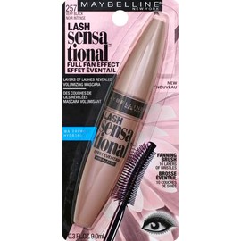 Maybelline Lash Sensational a Prueba de Agua, Very Black, 9 ml                                                                                        