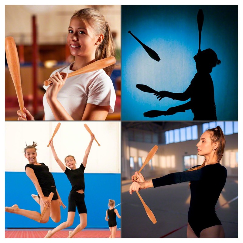 Sport-Tec 36cm Hardwood Gym Club Juggling Clubs