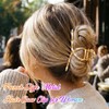 Pecieco Gold Large Hair Claw Clips for Thick Hair Women