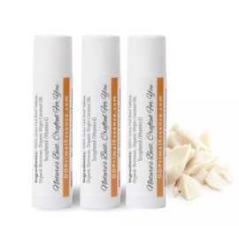 Dr. Dave's Primal Essence Dr. Dave's Primal Essence Moisturizing Tallow Lip Balm - Grass-Fed Beef Tallow with Organic Coconut Oil, Beeswax and Vitamin E - Unscented, 3-Pack