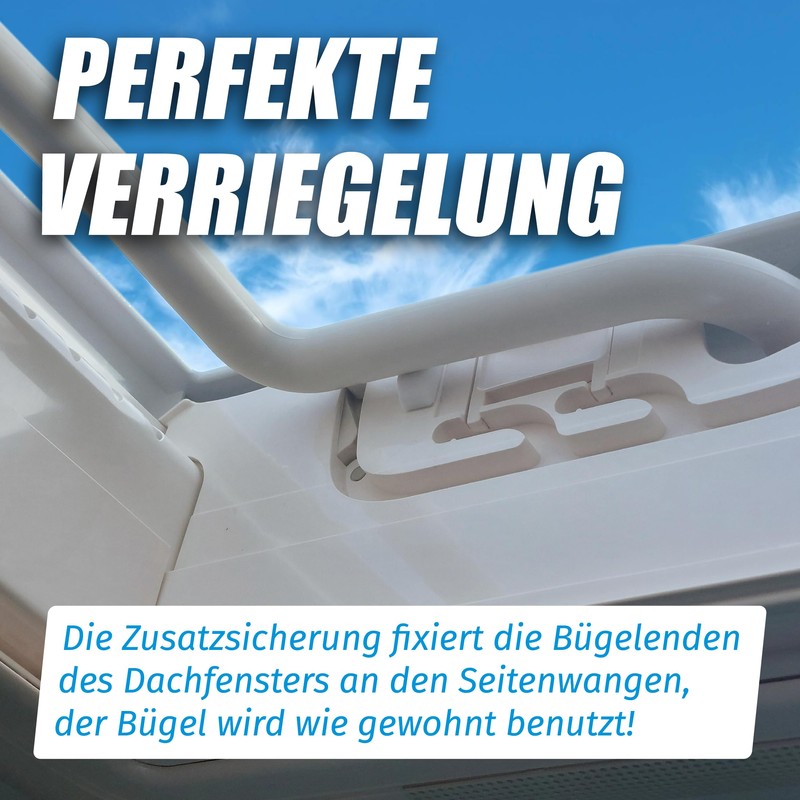 MaJoCompTec® CAMPERPART Additional Security for Dometic Roof Windows, Motorhome Roof